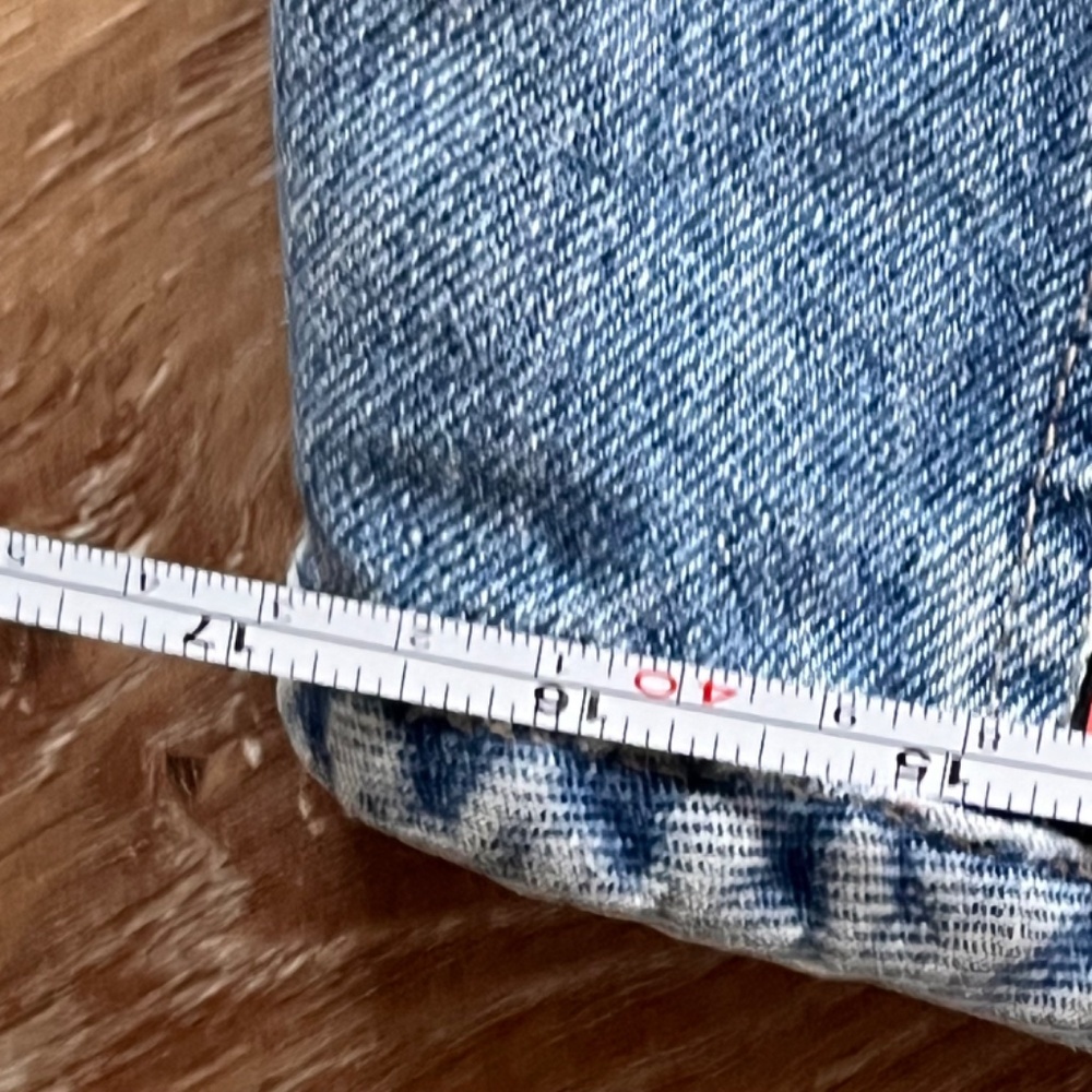 Hydraulic Jeans Vest - Superman Hand Applique Repurposed Jeans - Picture 9 of 12